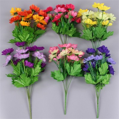 14 Köpfe Künstliche Blumen Gefälschte Gänseblümchen Bouquet für Zuhause Ho