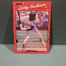 Donruss Rickey Henderson Oakland Athletics 1990 Base #304 No Dot Variation