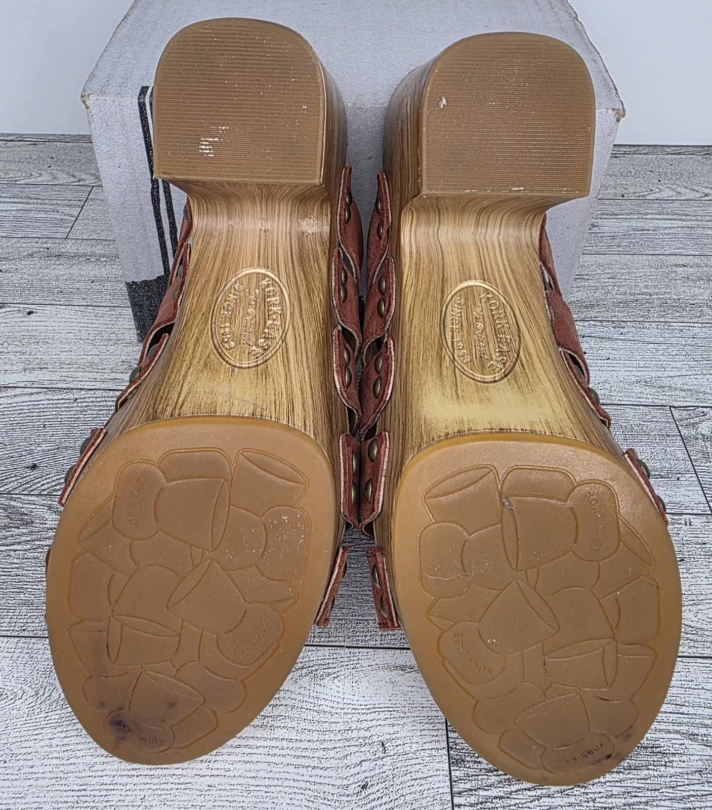 Kork-Ease Devan Platform Sandals Orange Leather B… - image 8