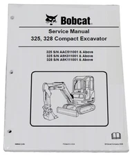 Bobcat 325, 328 Compact Excavator Service Manual Shop Repair Book 6 PN # 6986940