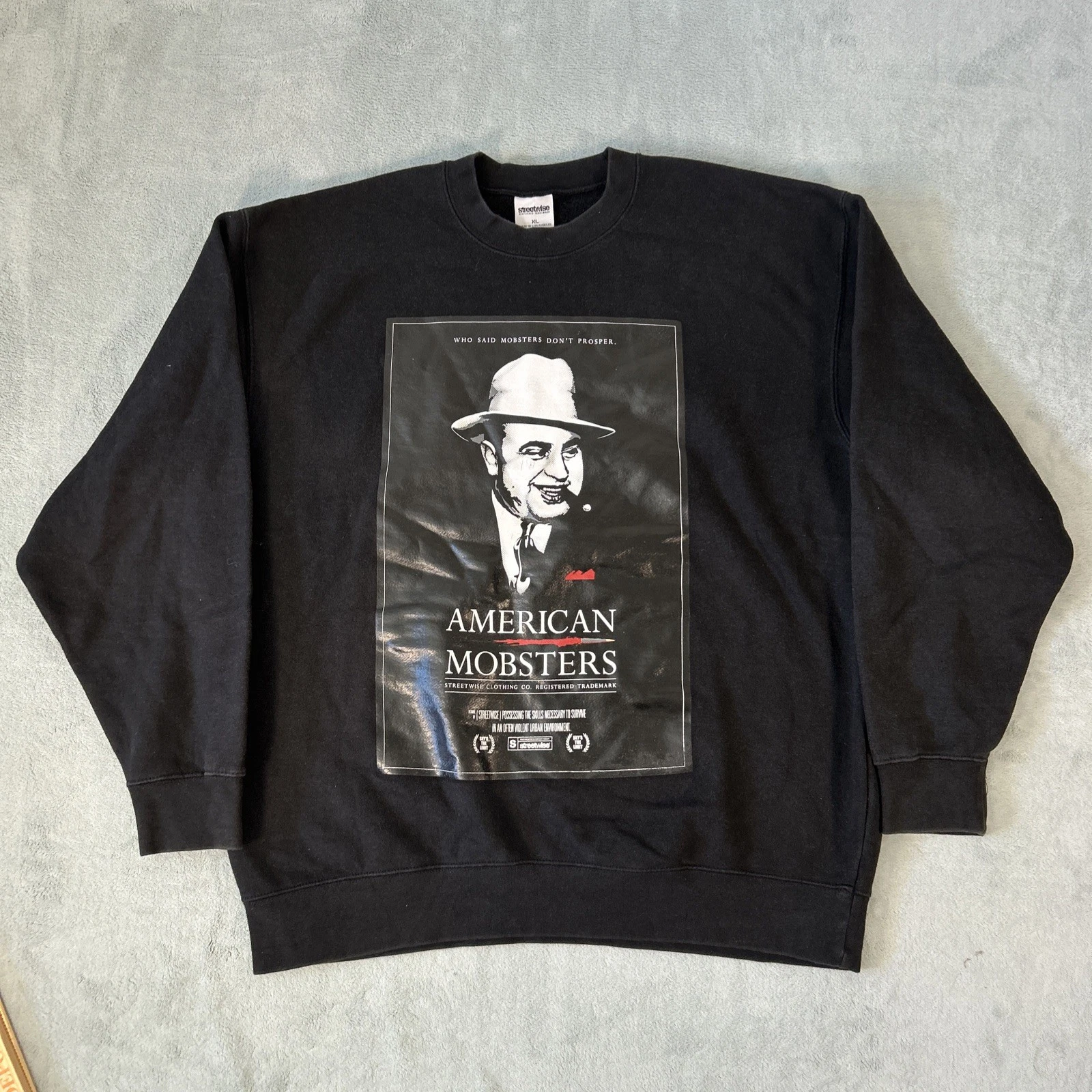 Pull vintage style Mobster GoodFellas homme XL poitrine 26 pull StreetWise