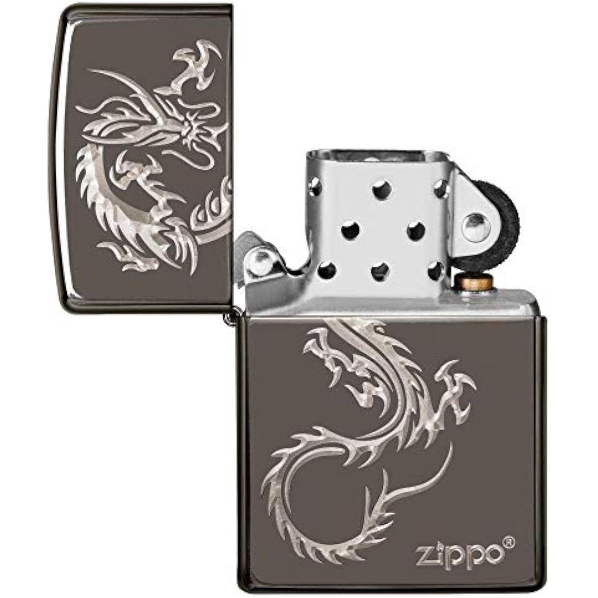Zippo Windproof Lighter With Engraved Chinese Dragon Design, 49030