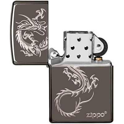 ZIPPO® LIGHTER ZIPPO Zippo Z Crystal Design Armor® High Polish Black Windproof Lighter