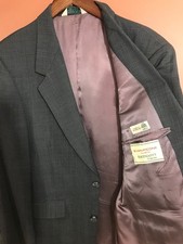 vintage evan picone pure wool blazer gray sz 40 sport coat