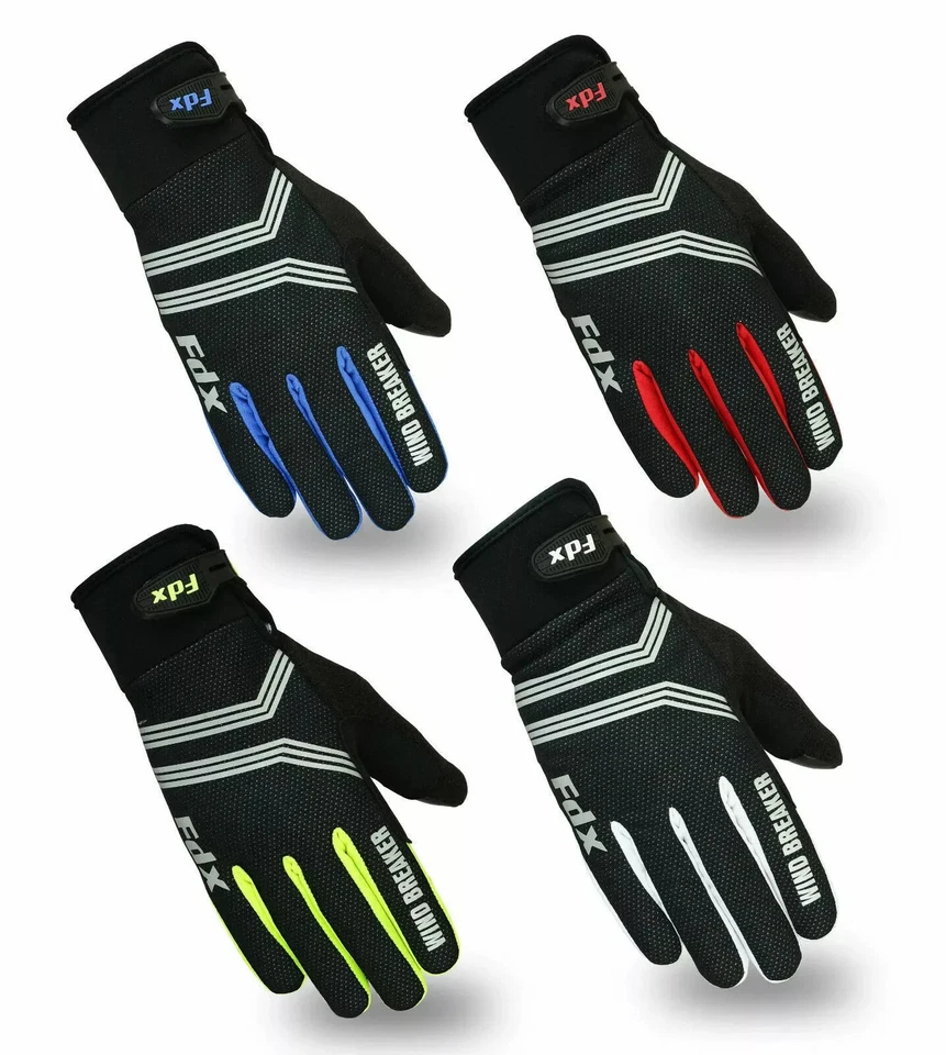 Guantes de ciclismo para hombre a prueba de viento gel acolchado pantalla táctil dedo completo guantes de ciclismo Foto 2 de 4