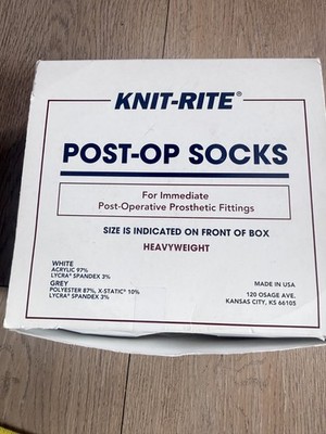 Knit-Rite Prosthetic Post-Op Socks  18x8x6 Lot Of (4) 1PL3 26 18 New