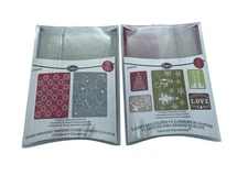 Sizzix Sending Christmas  Embossing Folders Lot Of 2 New