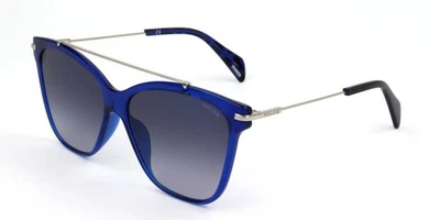 Lunettes de Soleil Police SPL404 Blu trasparente lucido 55/14/140 Femme - Photo 1/3