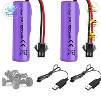Rc Akku 1000Mah 3.7V Wiederaufladbar Lithium-Batterie Mit Usb Ladekabel