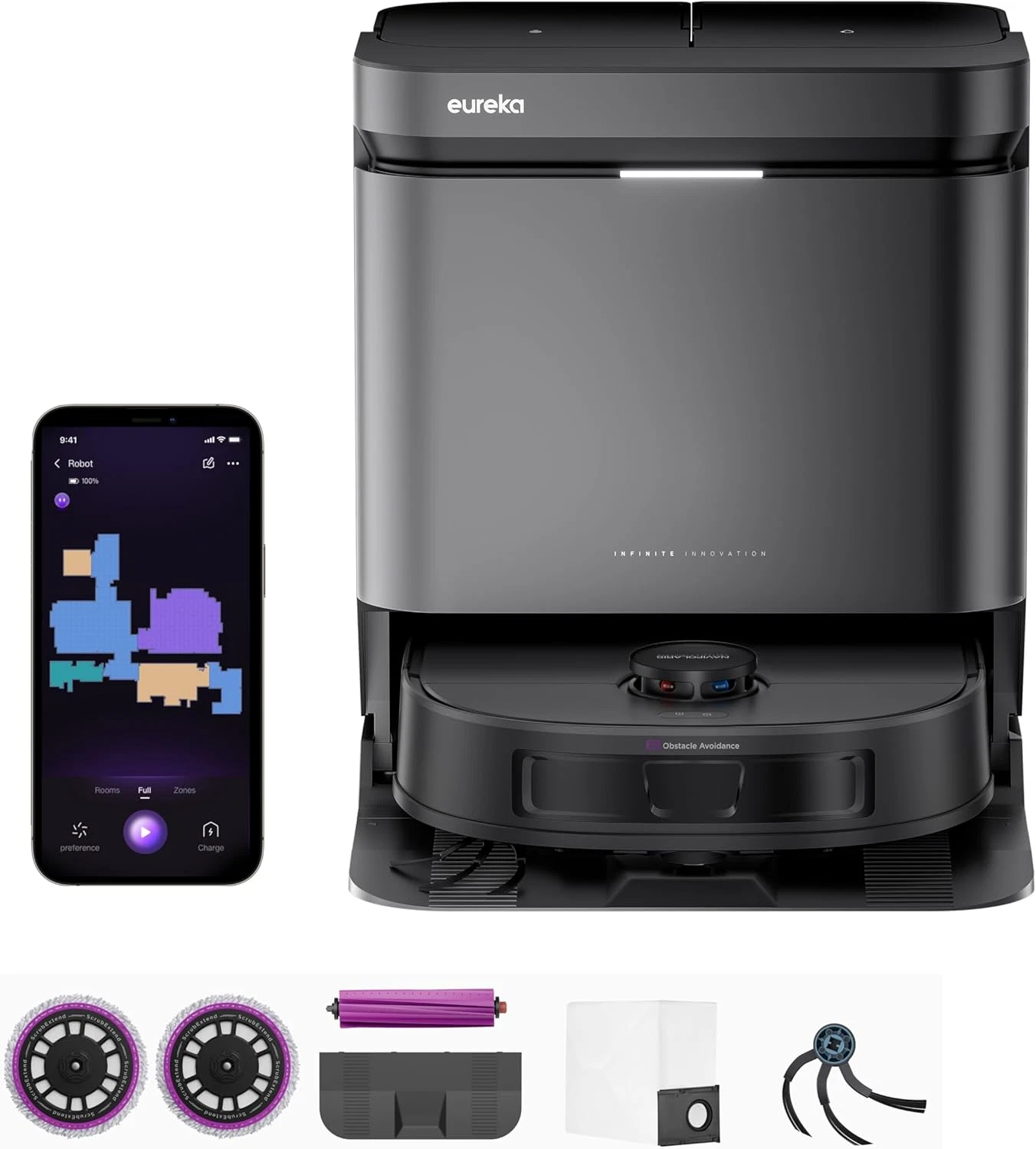 J15 Evo Ultra Self-Emptying Robot Vacuum & Mop with 22K Pa Suction Power