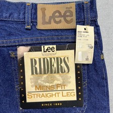 VINTAGE Lee Riders Jeans Men's 40x30 Blue Denim Straight Deadstock USA 80's NEW