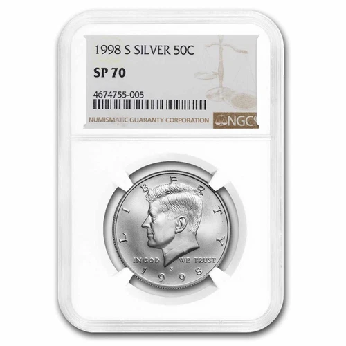 1998-S Silver Kennedy Half Dollar Matte SP-70 NGC