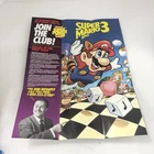 Super Mario Bros 3 Poster Nintendo NES / GP-NES-USA-2 / 1992 / Vintage / Clean