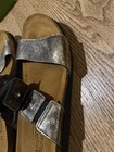 Naot Women’s Silver Leather Slide Sandals Slip-On Double Straps EU 39 US 8 — photo 4