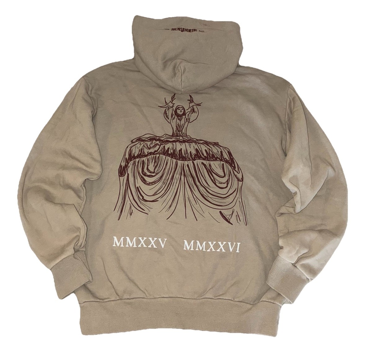 Lady Gaga The MAYHEM ZIP HOODIE　M ベージュ Lady Gaga Opera Haus Hoodie M Beige Full Zip Mayhem Ball 2025