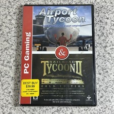 PC Gaming Airport Tycoon Railroad Tycoon II 2 Gold Edition 2001 New Sealed