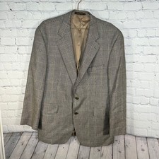 Polo University Club Ralph Lauren Mens Glen Plaid Blazer Sport Coat Tan Black