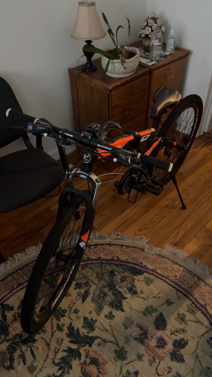 EUROBIKE 27.5 Inch Full Suspension Mountain Bike- Orange and