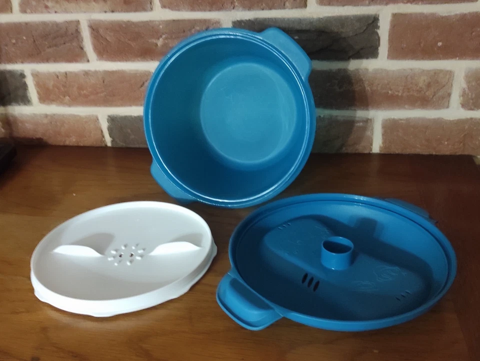 Tupperware  Maxi Cuiseur à Riz  micro-onde  3L  bleu - Photo 2/4