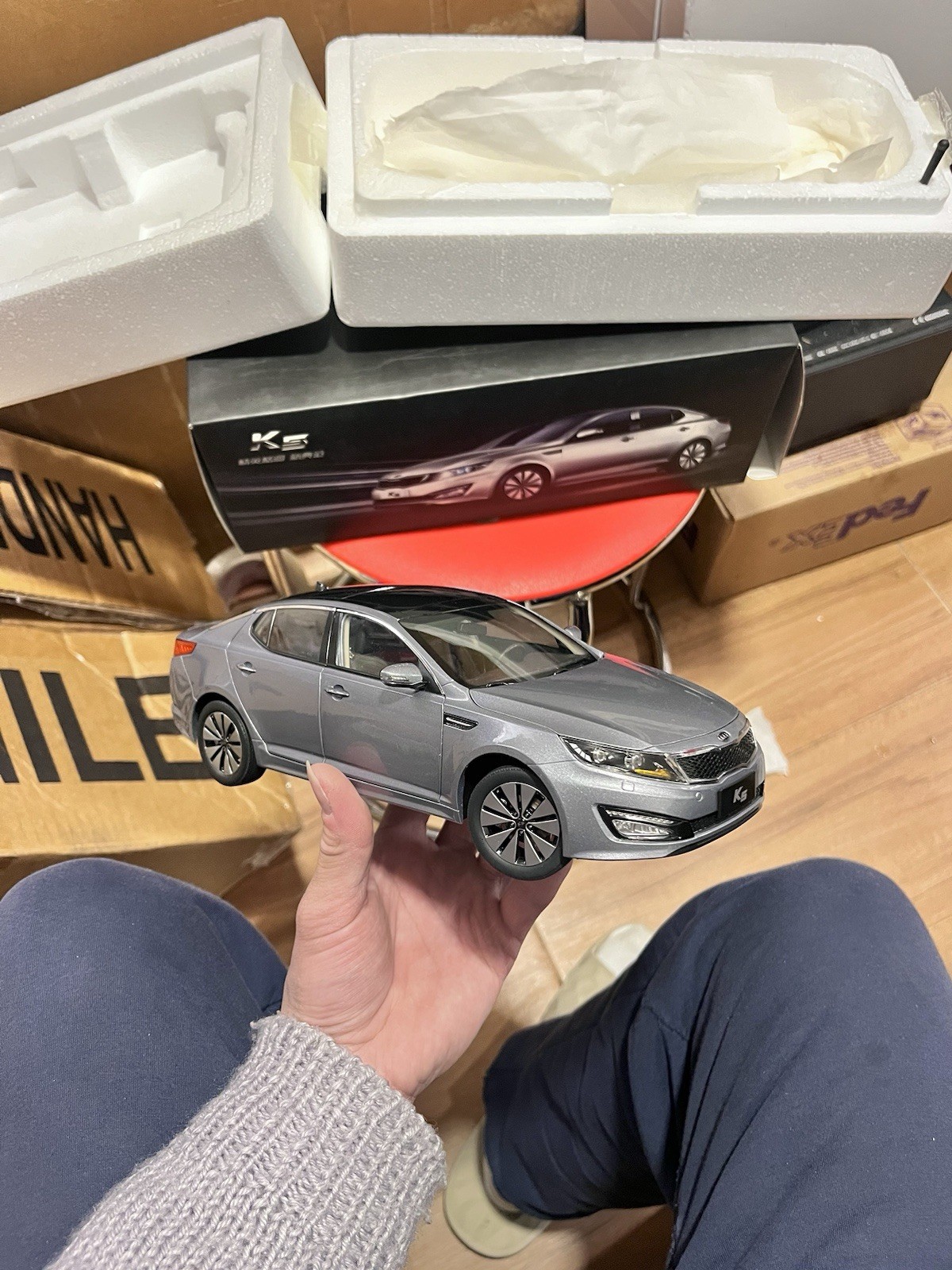 1:18 Scale 2010~2013 Kia Optima K5 Titanium Grey Diecast Model Car
