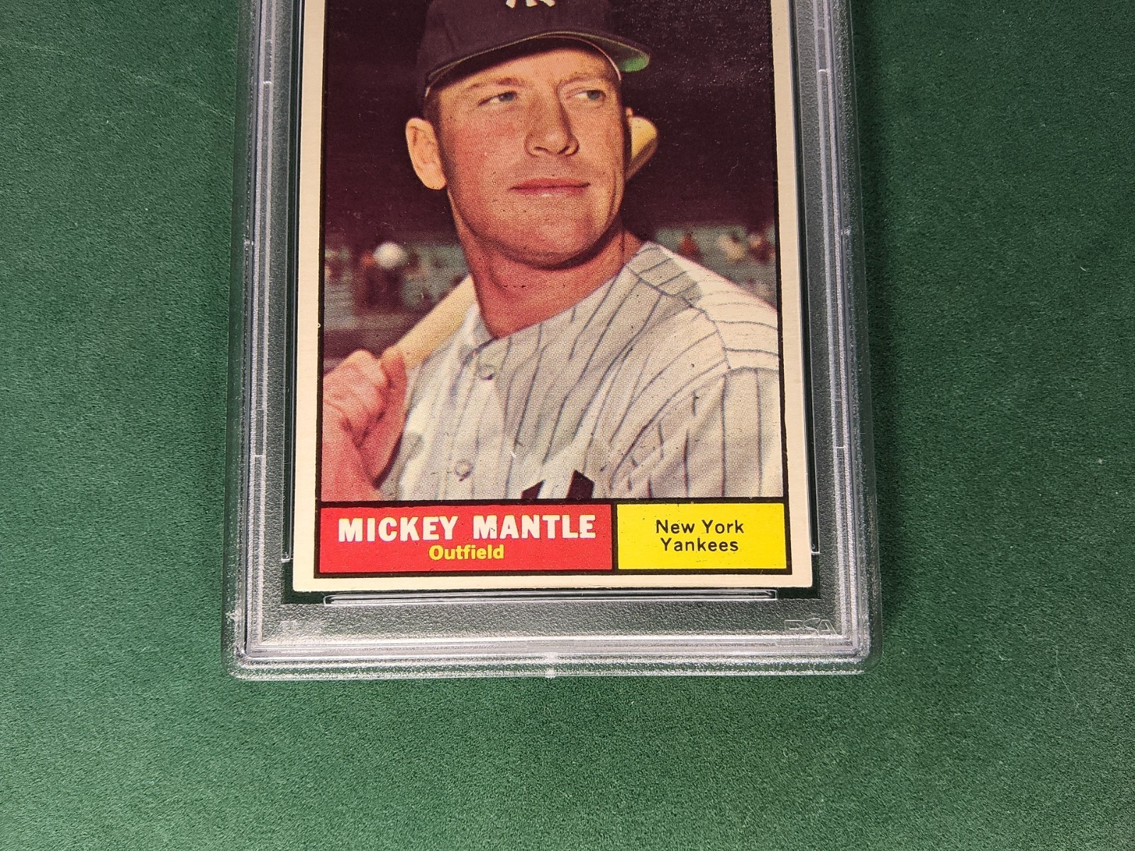 1961 Topps Baseball MICKEY MANTLE Vintage #300 PSA 4 VG-EX RARE!! HOF Yankees view 3