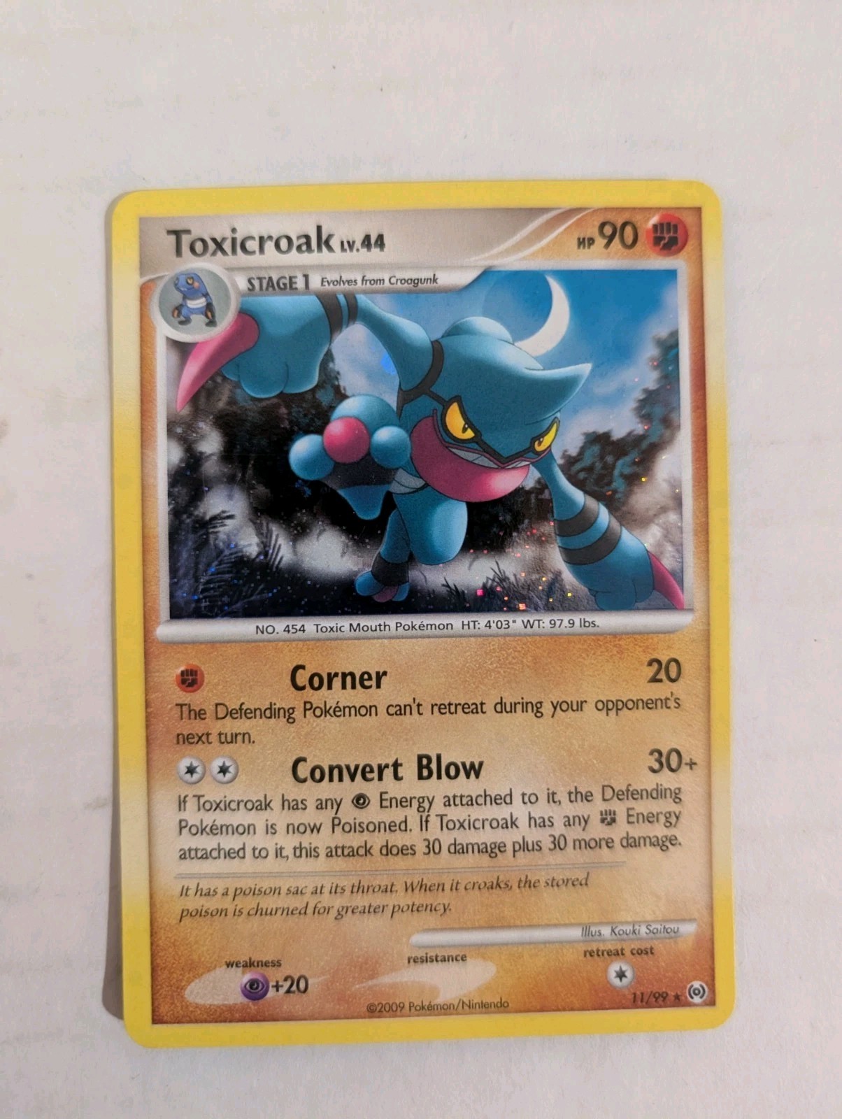 Toxicroak 11/99 Arceus Holo Rare Pokemon Card