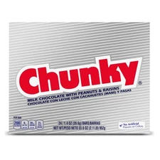 Chunky, Bulk 24 Pack, Milk Chocolate With Peanuts And Raisins Individu