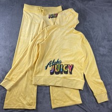 DEFECTIVE with tags Vintage Y2K Juicy Couture Velour Track Suit Terrycl G3D