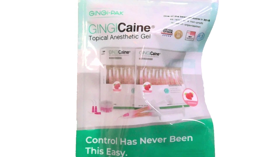 GINGI-PAK GINGICaine Topical anesthetic Gel x20 cartridges 20118S