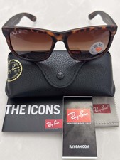 Ray-Ban JUSTIN Gray-Brown Frame RB4165 54mm Sunglasses Matte Tortoise Polarized