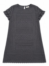 Grey Lace Shift Dress – Elegant & Timeless