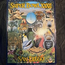 Vintage Super Bowl XXXII Program - Broncos Vs. Packers - January 25, 1998