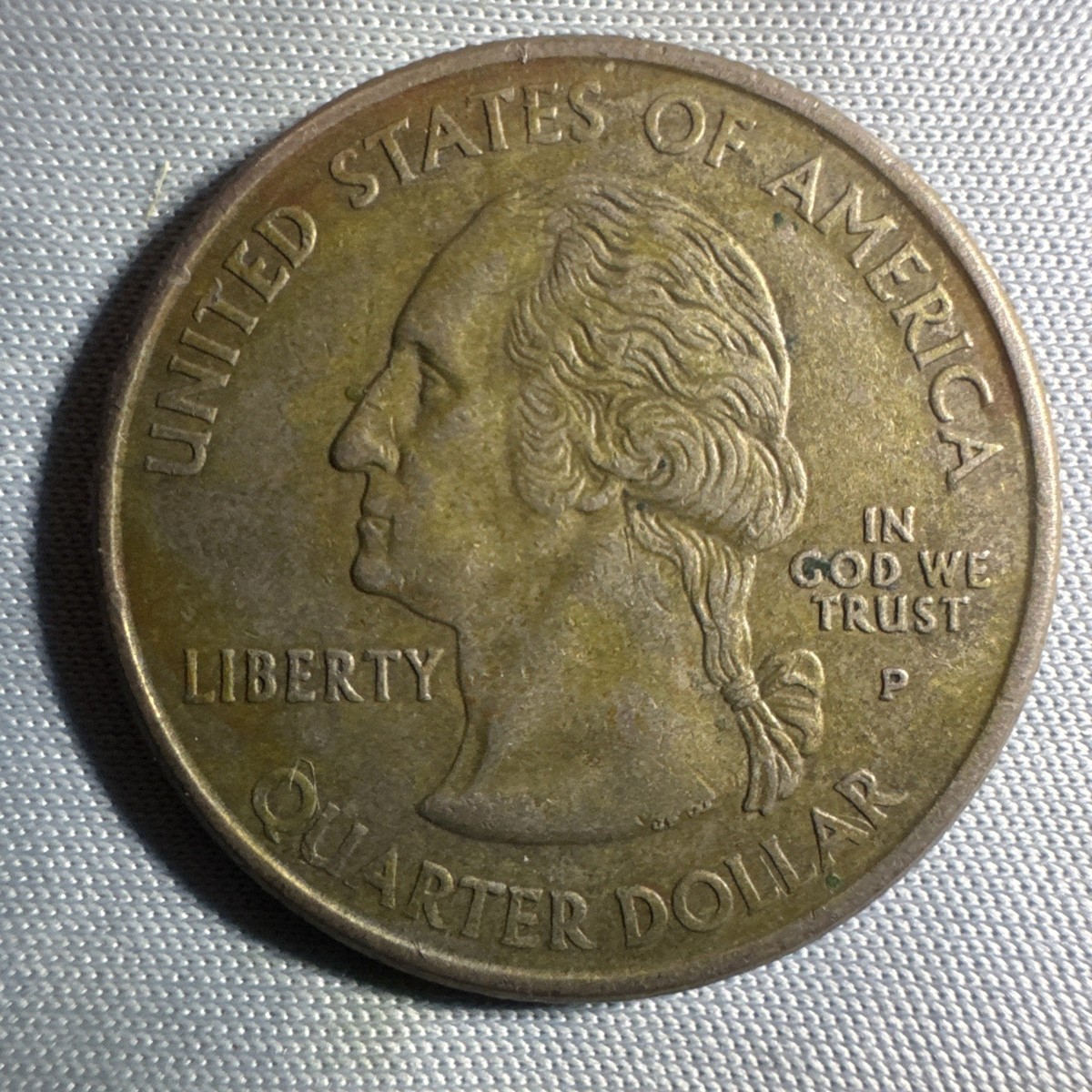 02 Tennessee State Quarter D Mint Error Missing Clad Layer Off