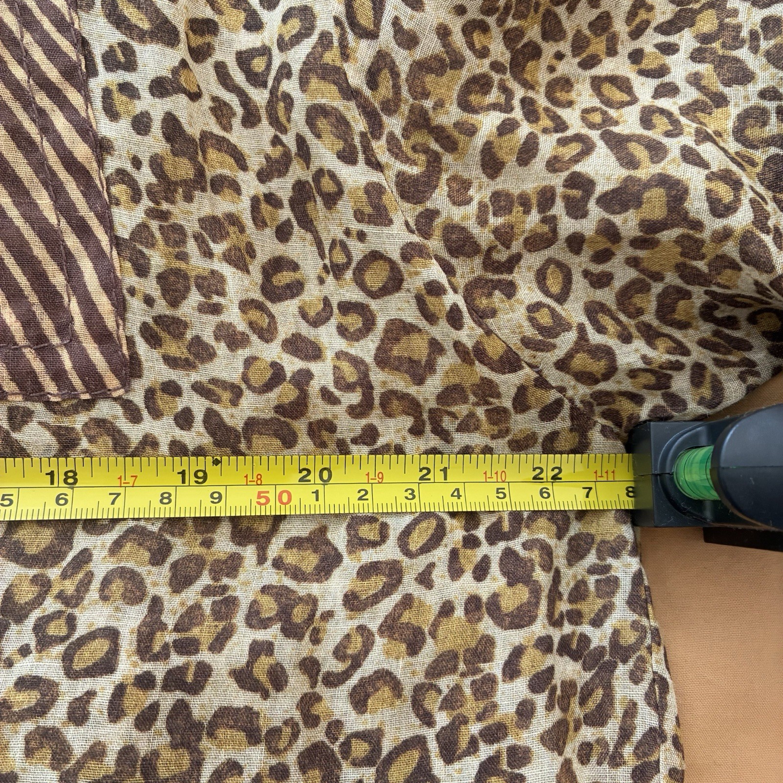 ZIMMERMANN Empire Leopard Safari Size 0 (AU 8-10 US 4-6) CUFFED BLOUSE SHIRT TOP