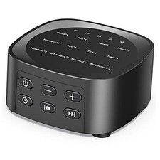 Black 36-Volume Sleep White Noise Sound Machines with 25 Soothing Sounds