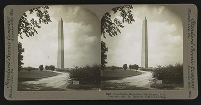Washington Monument Washington D.C. 1907 Stereoview Standard Scenic Co.