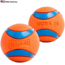 Dog Ball 2 Pack Durable Bouncy Fetch Toy Training Gadget Outdoor Pet Plaything