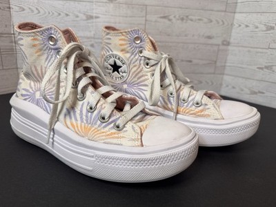 Converse Womens All-Star Move Floral Palm Sz 6.5 Chuck Taylor Platform A06672C