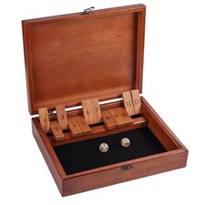 Shut the Box Wooden Board Game Classic Edition with Dice 2 Players