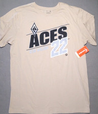 WNBA Las Vegas Aces A'ja Wilson #22 Beige T-Shirt XL NWT Basketball Cotton