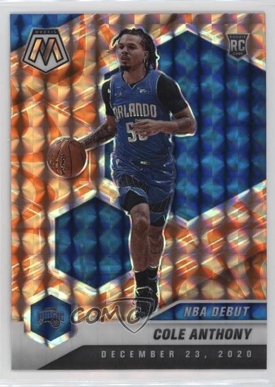 2020 Panini Mosaic NBA Debut Reactive Orange Prizm Cole Anthony Rookie RC 0gg4