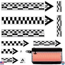 Maitys 12-Pack North Arrow & Scale Ruler Set - Geology Measuring Tools with Case