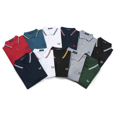 2026 Fred Perry Men s Cotton Polo Short Sleeve Slim Fit Pique Twin tipped M-2XL