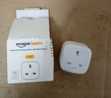 Amazon Basics Single Outlet Indoor Wi-Fi Smart Plug Alexa 1 Piece White New