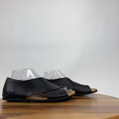 Womens Gentle Souls By Kenneth Cole Laniey Black Leather Sandals Size 8 M GUC