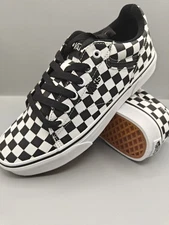 Vans Seldan Checkerboard Black/White Men's Canvas Sneakers Size 9