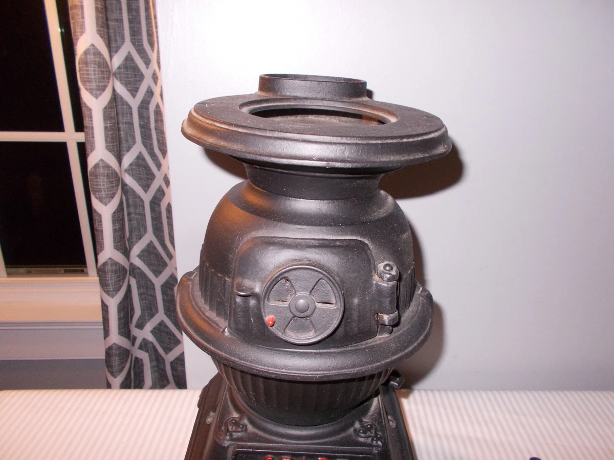 Vintage Spark Cast Iron Pot Belly Stove Salesman Sample 14” with Handles |  eBay