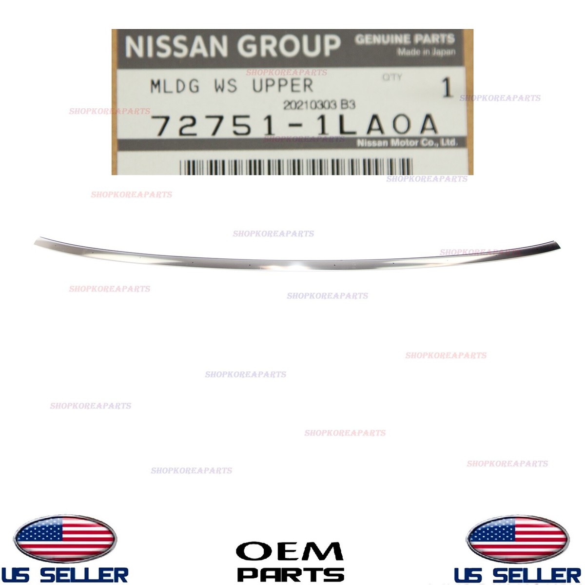 Infiniti Nissan OEM 14-16 Qx80 Windshield-upper Molding