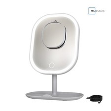 LED Makeup Mirror, Rechargeable Vanity Mirror with Lights and Storage Tray Base