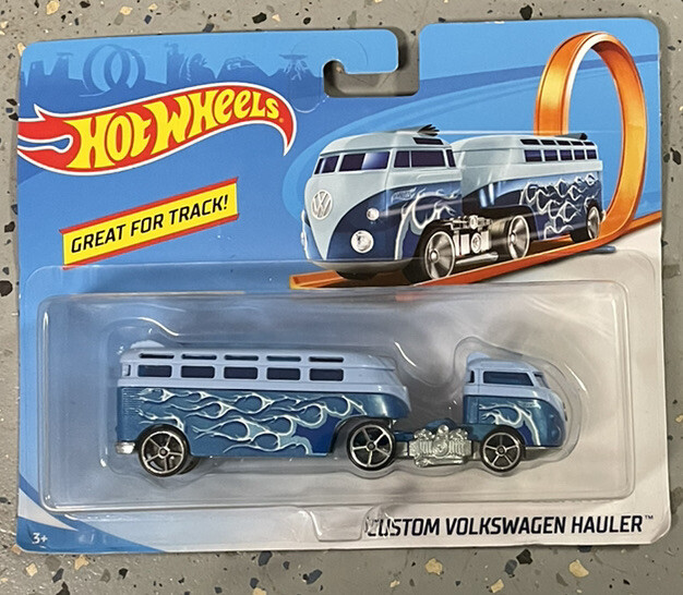 Hot Wheels 2015 Track Stars Custom Volkswagen Hauler Blue w/Flames